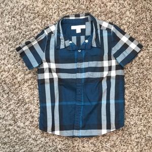 toddler boy burberry button up shirt